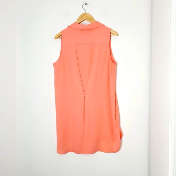 Harve Benard Women's Orange Coral Blend Sleeveless Button Down Shirt Size Large - Picture 3 of 11